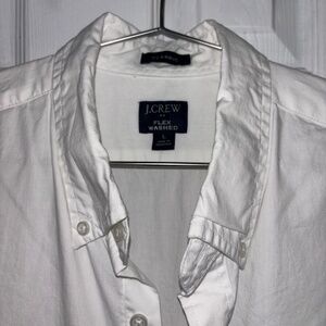 J Crew White Button-Down Dress Shirt size Large
